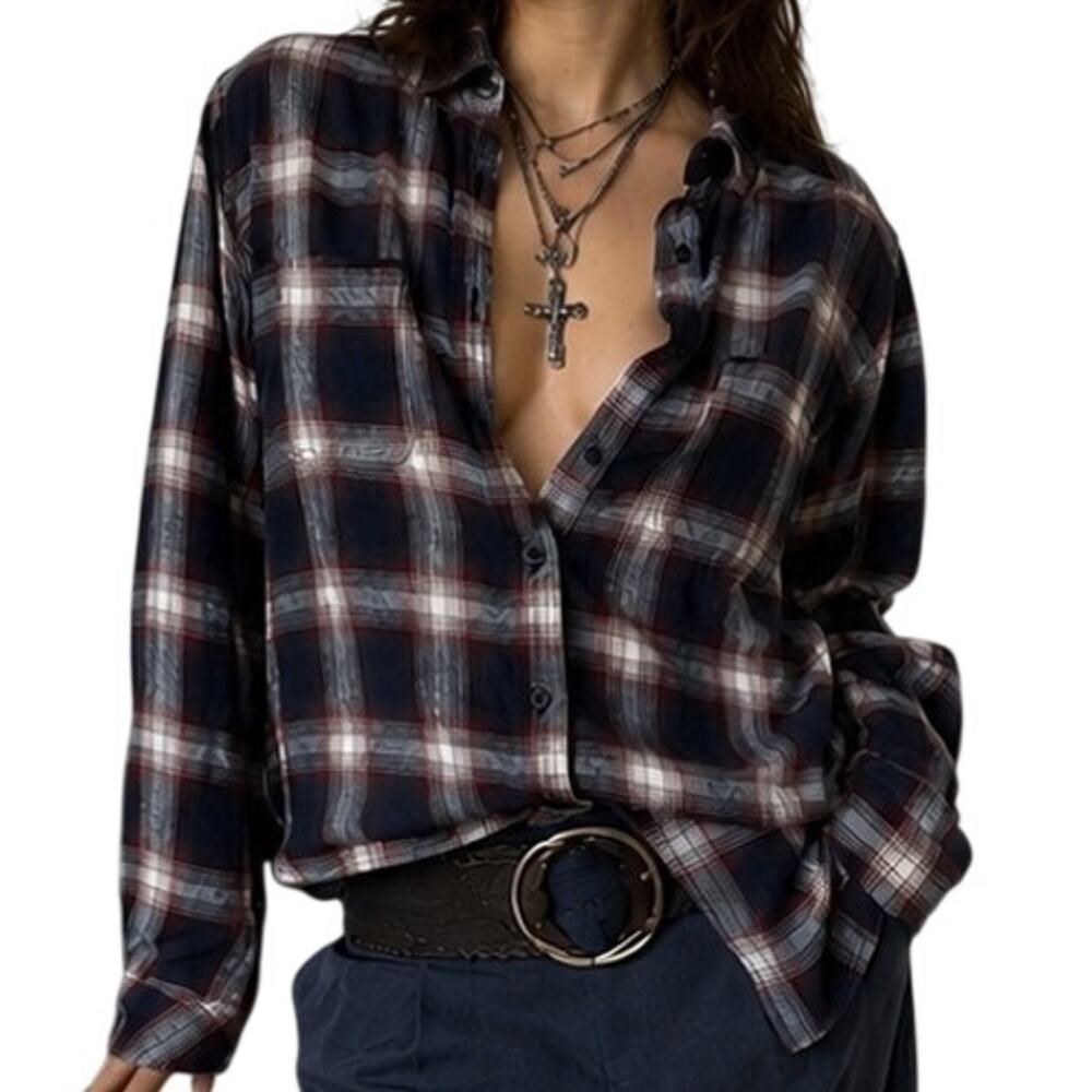 Garage Size S/P Flannel Shirt 100% Cotton Fairy Grunge 90s Gorpcore Casual $55